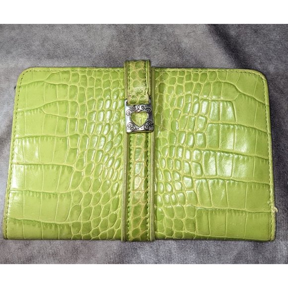 Brighton Handbags - Brighton Vintage Lime Leather Wallet